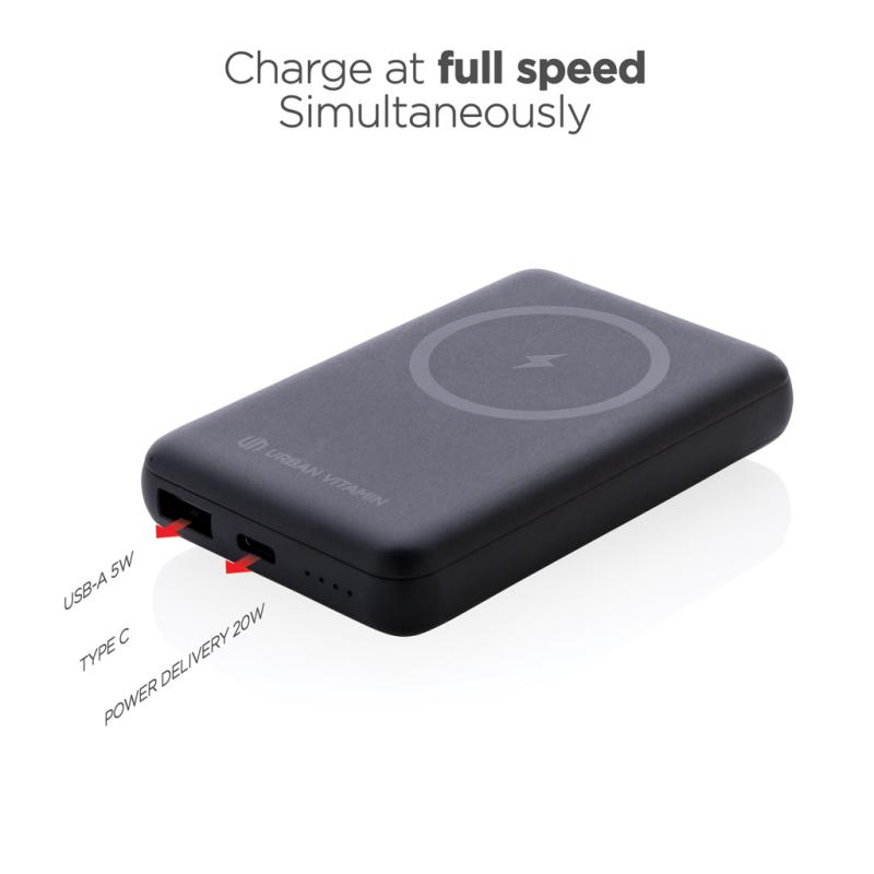 Powerbanka Urban Vitamin Los Altos 5000mAh z RCS rec. plastu čierna 9