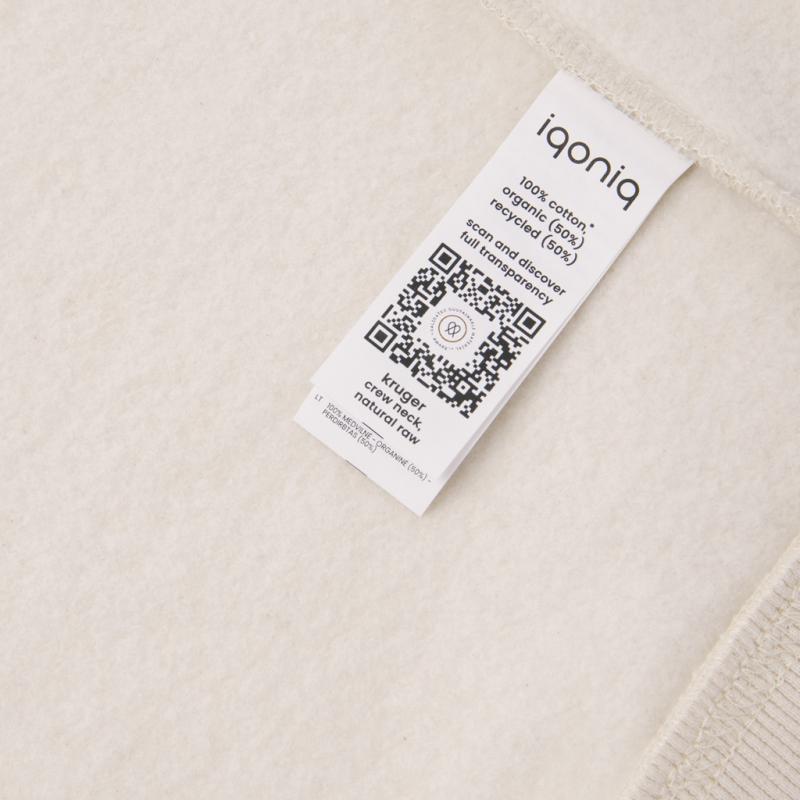 Mikina IQONIQ Kruger relaxed fit z recykl. bavlny natural raw S 5