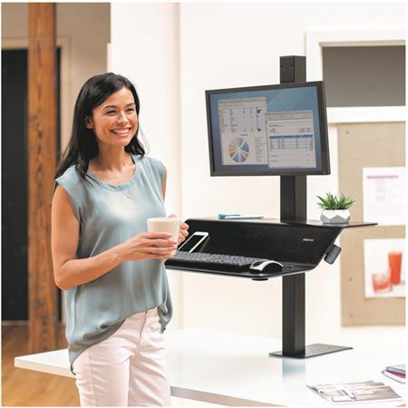 Pracovná stanica pre prácu v sede/stoji, FELLOWES, "Lotus™ VE", pre 1 monitor 2