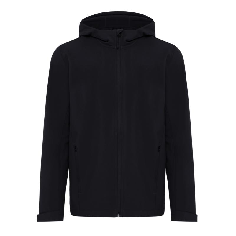 Pánska soft shell bunda IQONIQ Makalu z recykl. polyesteru čierna XL 1