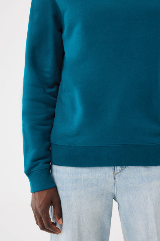 IQONIQ Toria Unisex mikina s okrúhl. výstrihom z rec. bavlny dark teal L 9