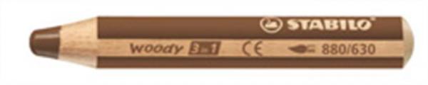 Farebná ceruzka, hrubá, STABILO "Woody", hnedá 1
