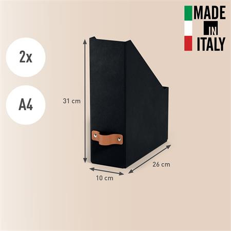 Zakladač, kartónový, 100 mm, LEITZ "Puro", čierny 2