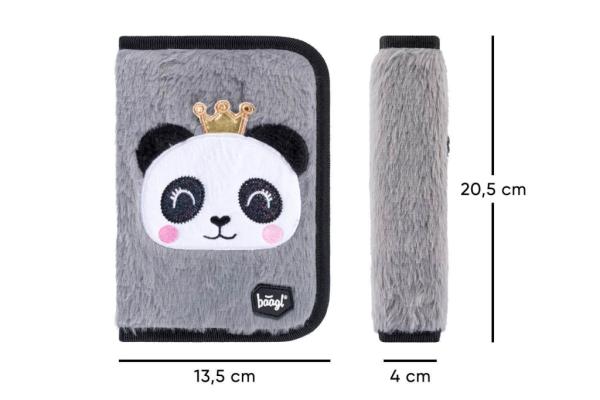 BAAGL Školský peračník klasik, dve chlopne Panda 3