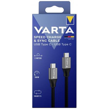 USB kábel, USB-C – USB-C, 2m, VARTA 2