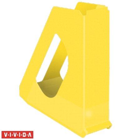 Zakladač, plastový, 68 mm, ESSELTE "Europost", Vivida žltý 1