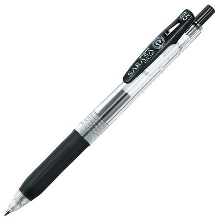Gélové pero, 0,33 mm, stláčací mechanizzmus, ZEBRA "Sarasa Clip", čierne 1
