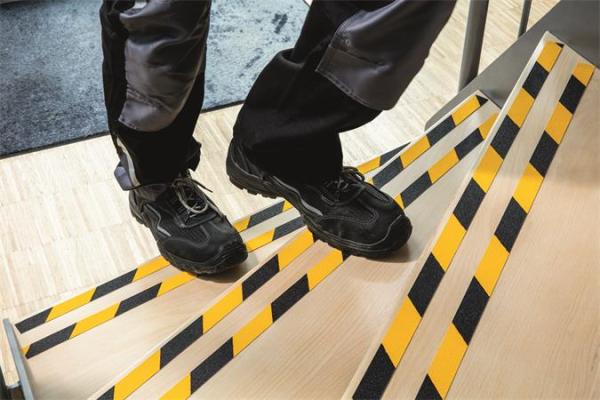 Protišmyková páska, 2,5 cmx15 m, DURABLE "DURALINE®", žltá-čierna 3