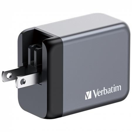 Sieťová nabíjačka, 2xUSB-C PD (65W), USB-A QC 3.0, EU/UK/US, GaN, VERBATIM 2