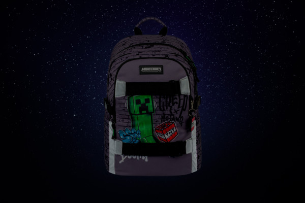 BAAGL Školský batoh Skate Minecraft TNT 10