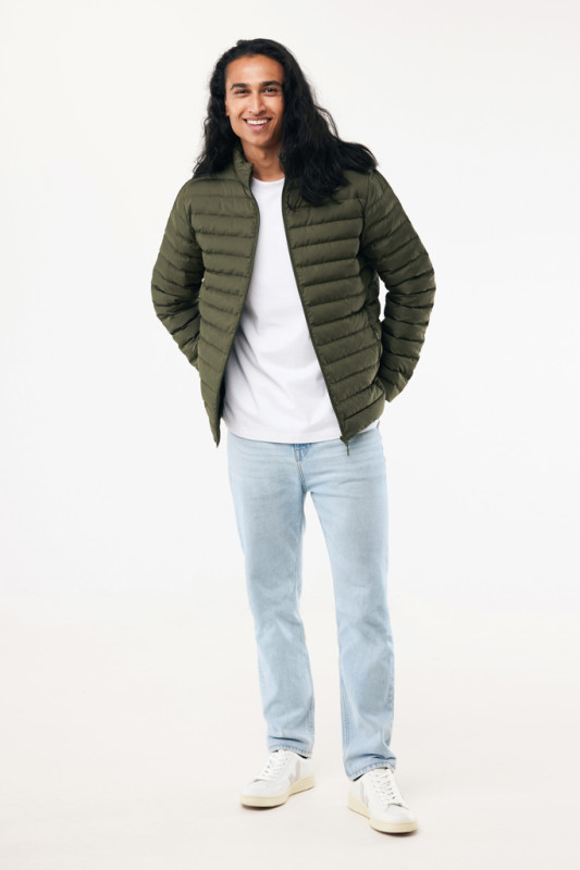 IQONIQ Maiko pánska prešívaná bunda z rec. polyesteru khaki M 4