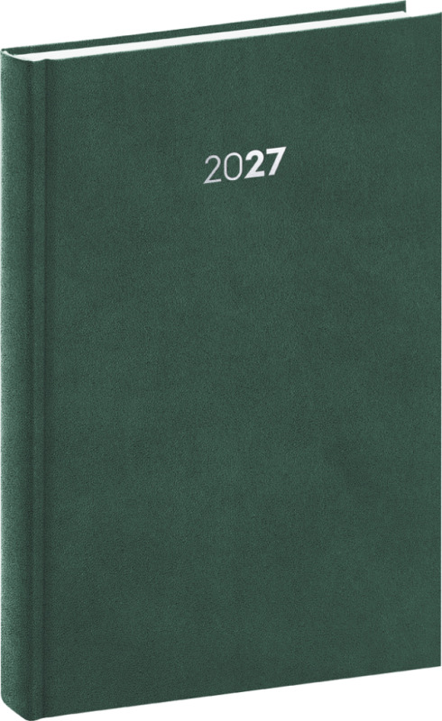 NOTIQUE Denný diár Balakon 2027, zelený, 15 x 21 cm
