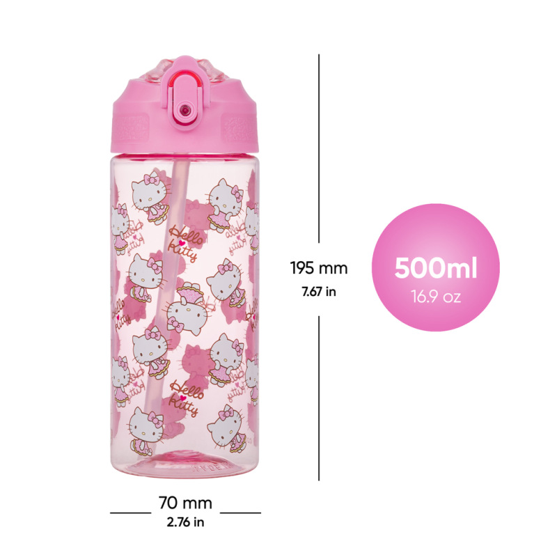 BAAGL Tritanová fľaša na nápoje so slamkou Hello Kitty Sweet Leopard, 500 ml 4