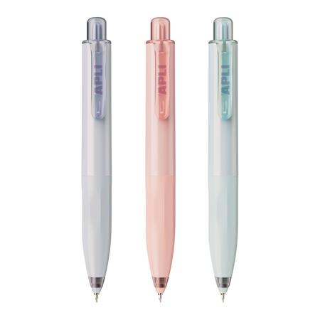 Gélové pero, mini, displej, 0,5 mm, stláčací mechanizmus, APLI "Pocket Gel", mix pastelový 2