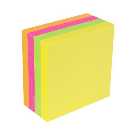 Samolepiaci bloček, 75x75 mm, 400 listov, VICTORIA, neónová 2