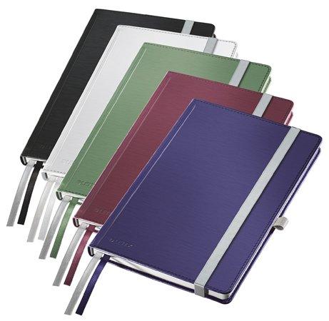 Zápisník, A5, štvorčekový, 80 strán, s tvrdou obálkou, LEITZ "Style", olivovo zelená 8
