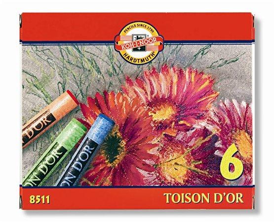 Krieda, prašná, KOH-I-NOOR "Toison 8511/6", 6 rôznych farieb