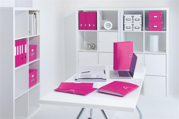 Organizér, A4, 12 dielny, plastový, LEITZ "Wow", ružový 4