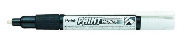 Lakový popisovač, 2 mm, kužeľový hrot, PENTEL "MMP20", biela 1