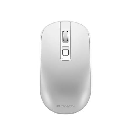 Myš, bezdrôtová, optická, USB, dobíjacia, CANYON "MW-18", biela 1