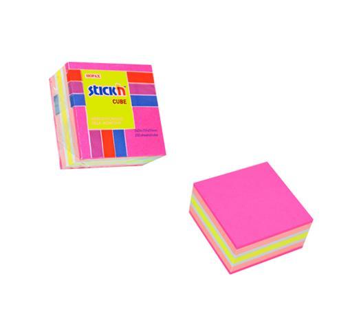 Samolepiaci poznámkový blok, 1x51 mm, 250 listov, STICK N, neónovo ružová 2