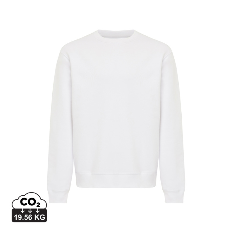 IQONIQ Toria Unisex mikina s okrúhl. výstrihom z rec. bavlny recycled white XXL