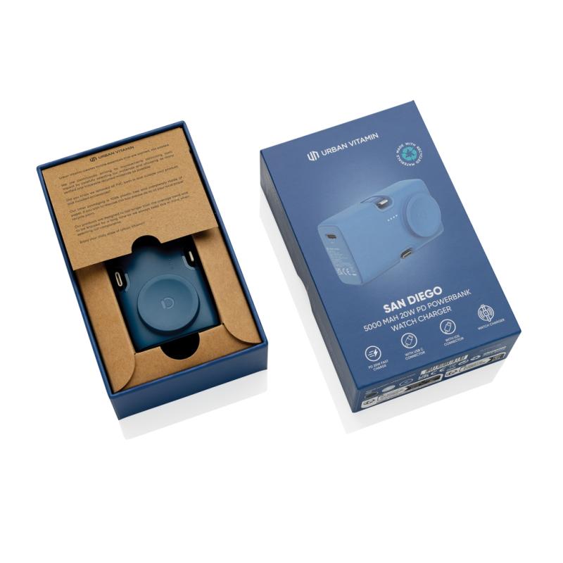 Powerbanka Urban Vitamin San Diego 20W PD z plastu RCS modrá 15