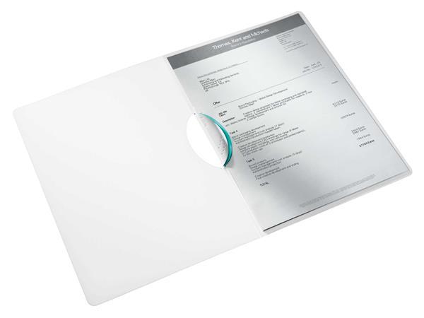 Rýchloviazač s klipom, PP, A4, LEITZ "Wow ColorClip", ľadovo modrý 2
