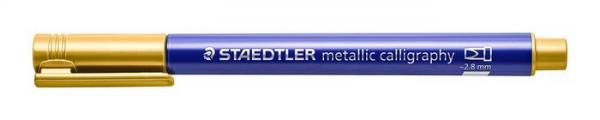 Kaligrafický popisovač, STAEDTLER "Design Journey Metallic Calligraphy", kovová zlatá