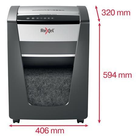 Skartovací stroj, mikro konfety, 15 listov, REXEL, "Momentum M515" 4