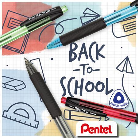 Guľôčkové pero, 0,35 mm, stláčací mechanizmus, PENTEL "Kachiri BK457", zelená 2