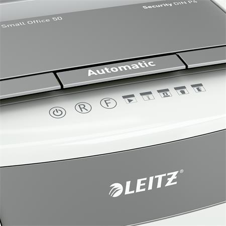 Skartovací stroj, krížový rez, 50 listov, LEITZ "IQ AutoFeed SmallOffice 50 P4 Pro" 4