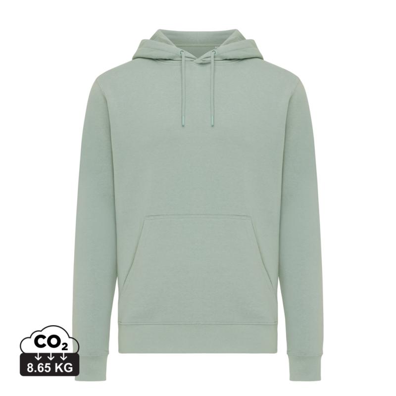 Ľahká mikina s kapucňou IQONIQ Rila z recykl. bavlny Iceberg green L
