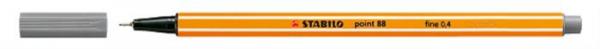 Liner, 0,4 mm, STABILO "Point 88", sivý 1