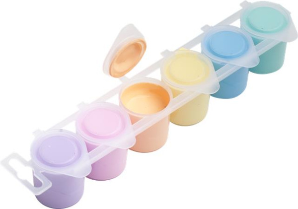 Tempera, v tégliku, ICO "Süni", 6 rôznych pastelových farieb 4