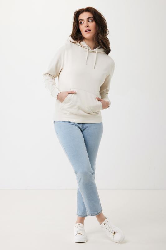 Ľahká mikina s kapucňou IQONIQ Rila z recykl. bavlny ivory white XXXL 4