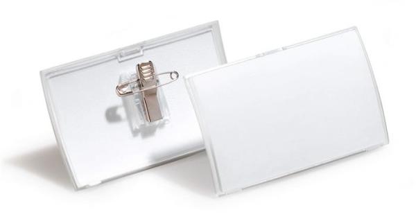 Visačka, s klipom a špendlíkom, PP, 40x75 mm, DURABLE "Click Fold" 1