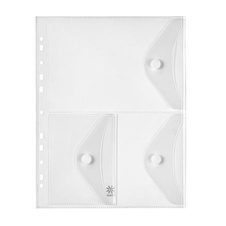 Obal na patent, A4, PP, 3 vrecká, VIQUEL "Pockets", priehľadný 1