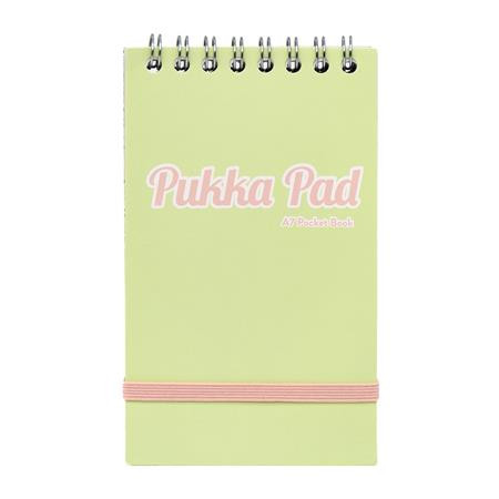 Poznámkový blok, A7, linkovaný, 50 listov, PUKKA PAD "Pastel", mix farieb 3