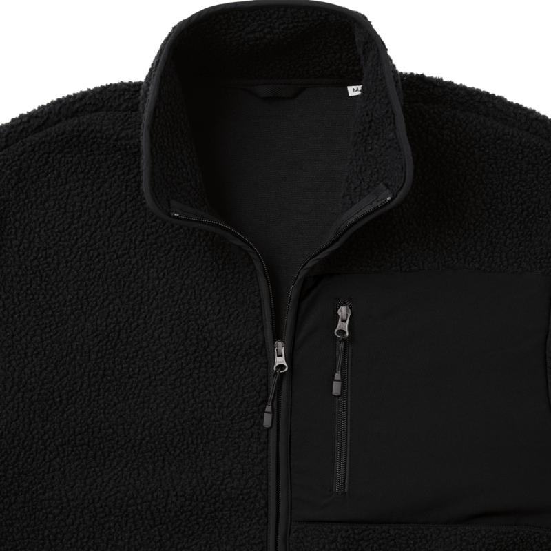 Pile fleece bunda IQONIQ Diran z recykl. polyesteru čierna XXS 3