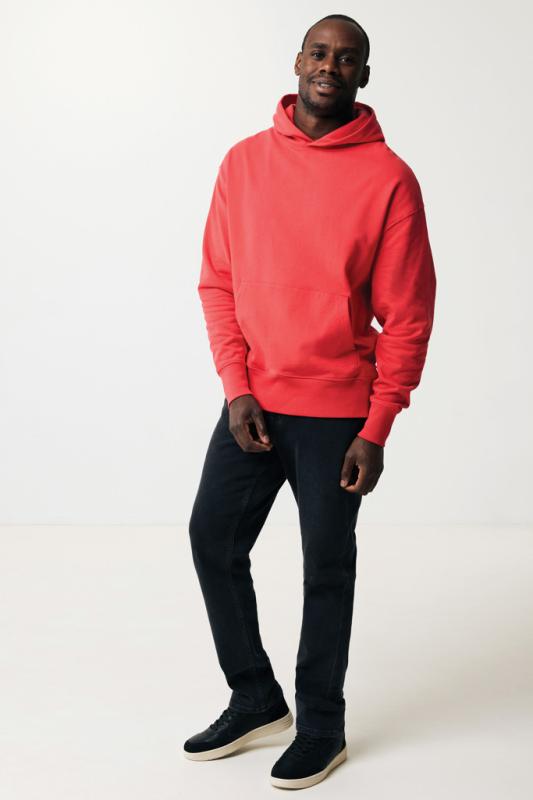 Mikina s kapucňou IQONIQ Yoho relaxed fit z recykl. bavlny luscious red XS 4