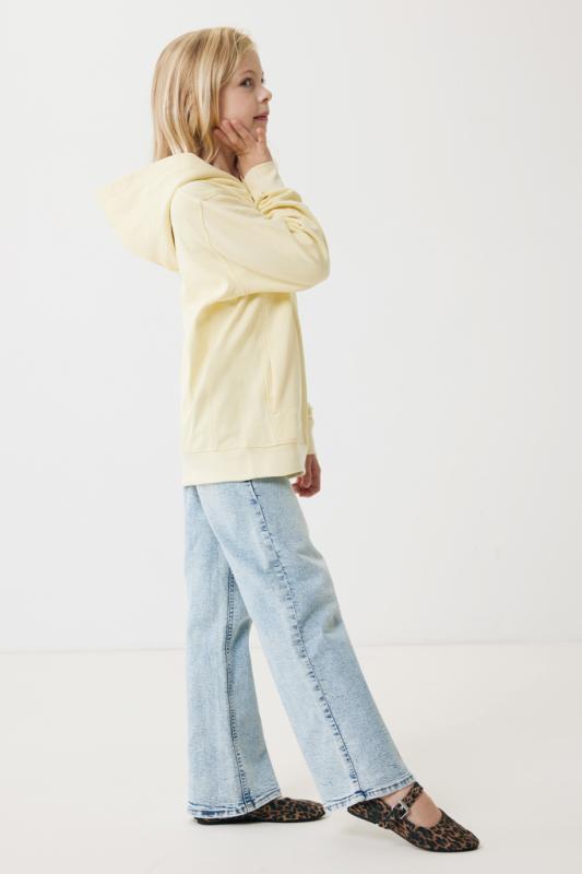 Detská mikina s bočnými vreckami IQONIQ Yengo z rec. bavlny cream yellow 11-12r (146-152cm) 11