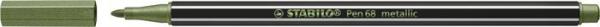 Popisovač, 1,4 mm, STABILO "Pen 68 metallic", metalická svetlá zelená 2