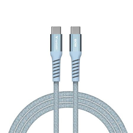 USB kábel, USB-C – USB-C, 1,2 m, 60 W, magnetický, VERBATIM, modrý 3