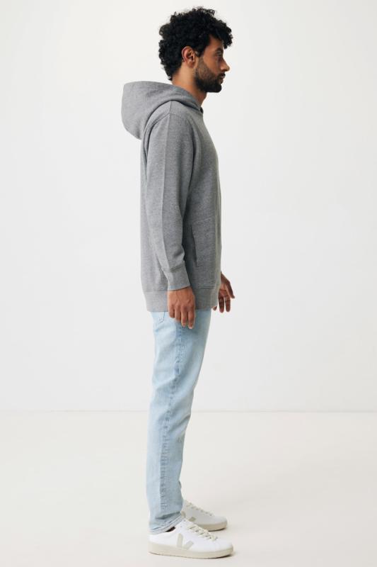 Mikina s bočnými vreckami IQONIQ Yengo z rec. bavlny light heather anthracite XL 11