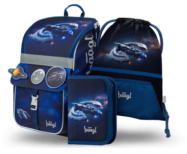 BAAGL SADA 3 Zippy Vesmírna loď: aktovka, peračník, vrecko