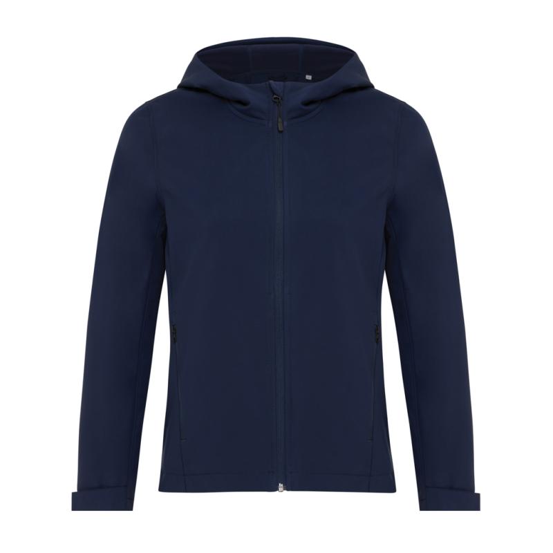 Dámska soft shell bunda IQONIQ Makalu z recykl. polyesteru námornícka modrá XL 1