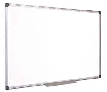 Biela tabuľa, magnetická, smaltovaná, 100x200 cm, hliníkový rám, VICTORIA 1
