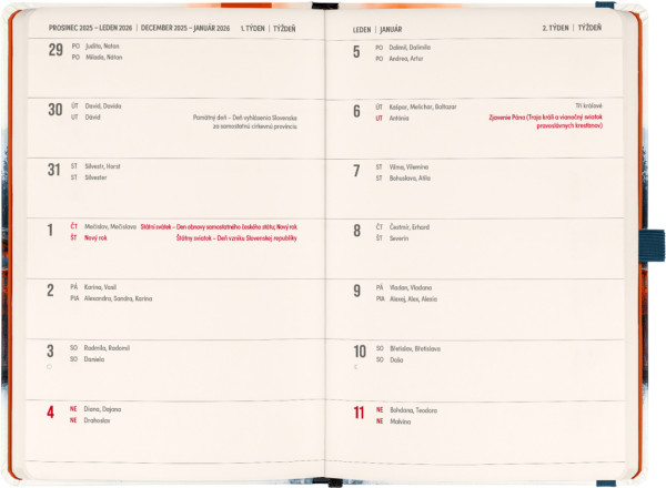 NOTIQUE Planbook diár/notes Japonsko 2026, 13 x 21 cm 1