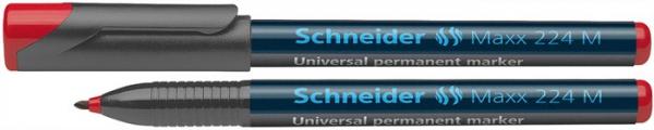 Permanentný popisovač, OHP, 1 mm, SCHNEIDER "Maxx 224 M", červený 1